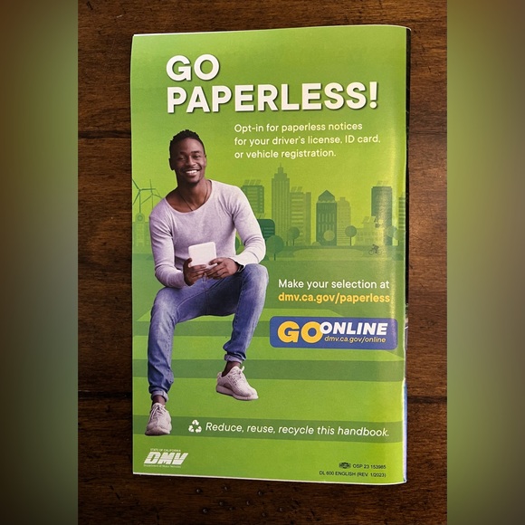 California Driver’s Handbook DMV English Driver License Permit Manual Booklet - Picture 2 of 4